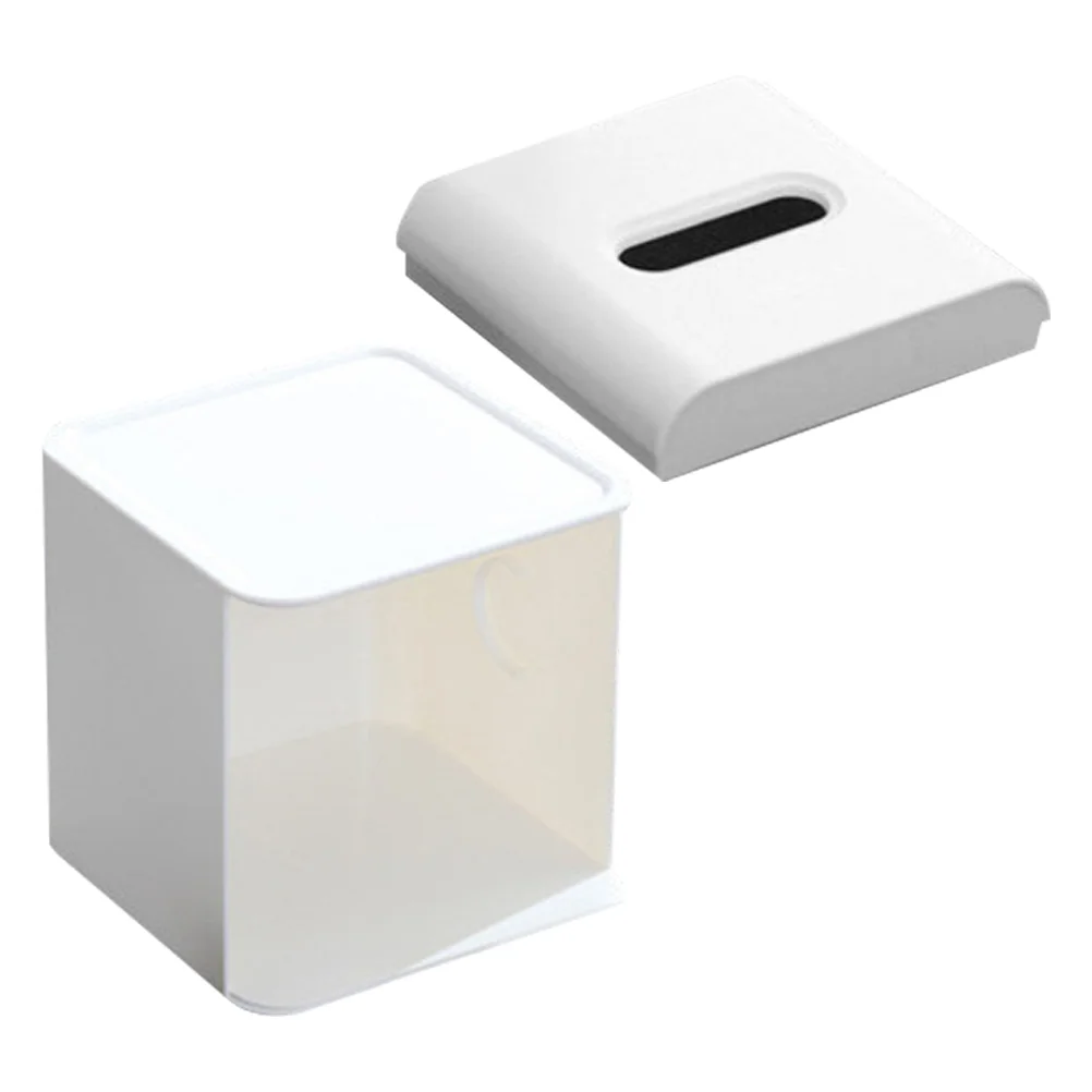 

2pcs White Creative Minimalist Bathroom Roll Paper Holder Safe Reusable Longlasting Simple Design Tissue Box