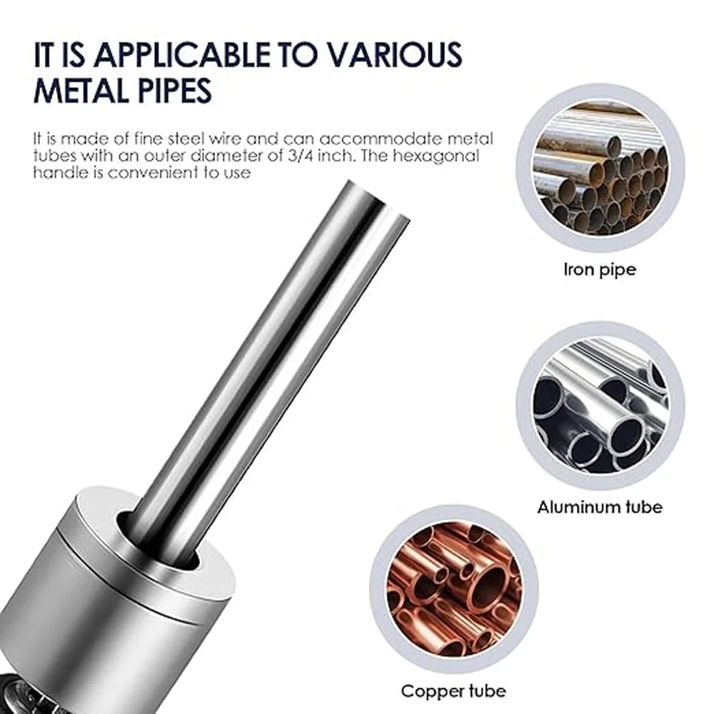Copper Pipe Cleaner And Drill Copper Cleaner Tool For Metal Pipe Cleaning And Thread
