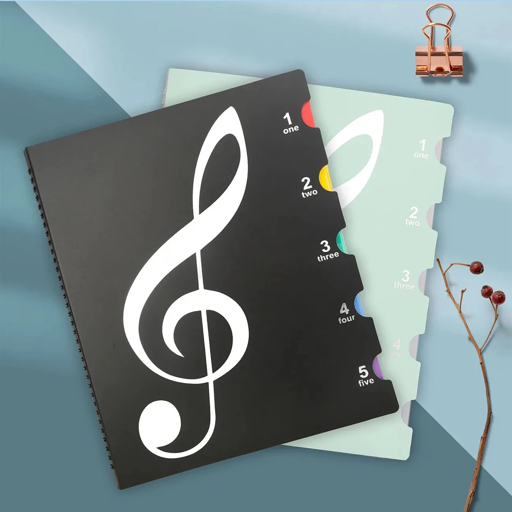 2022 loose-leaf A4 sheet music storage folder The music clip is not reflective and can be modified stave special storage book