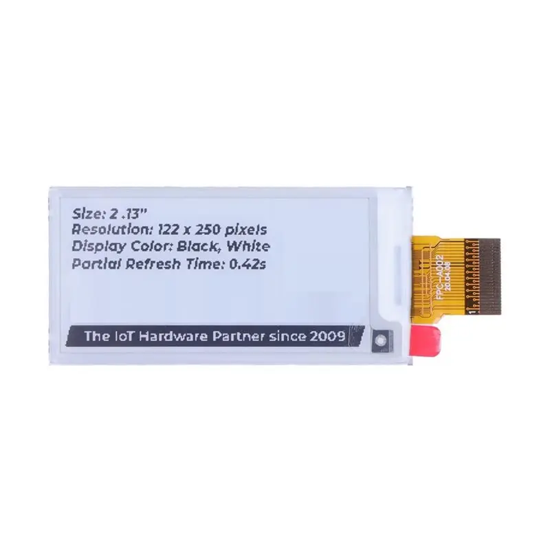 Y22A-E-Ink Epaper Display 2.13Inch E-Ink Monochrome Screen Module 122X250 Pixels SPI Interface For XIAO Arduino STM32