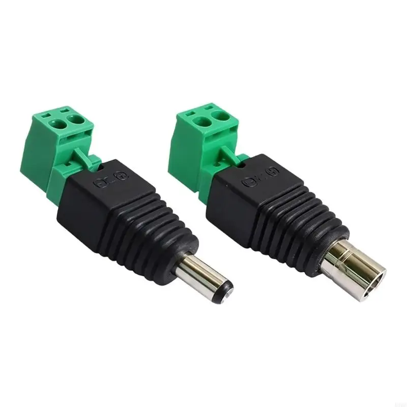DC5521 Power Coupler Adapters, 5 Pack with Molded Polarity Symbols for Camera, LED Lighting, and Security Equipment Wiring 896C