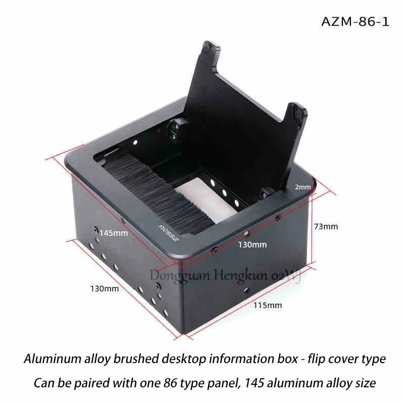 AVSSZ Desktop Information Box 86 Panel Module Multimedia Aluminum Alloy 1/2/3/4 Hole Blank Plate Fits D Type XLR RCA