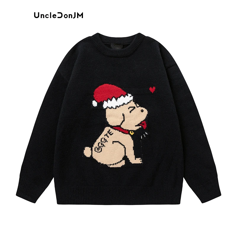 Uncledonjm Dachshund Sweater Puppy Crew Neck Pullover Women Knit Sweater