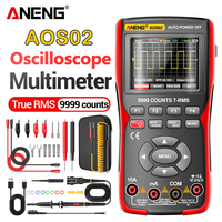 ANENG AOS02 Digital Oscilloscope 48MS/s Sampling Rate 10MHZ Analog Transistor Test Multimeter Bandwidth Support Waveform Storage