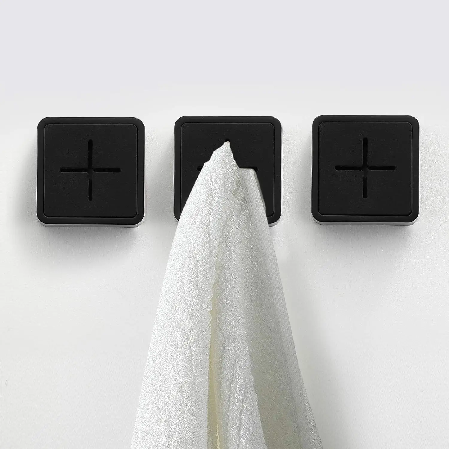 1/3pcs Waterproof Towel Hook With Self-Adhesive Backing,Universal Dish Cloth Holder For Bathroom And Kitchen ,Easy Installation