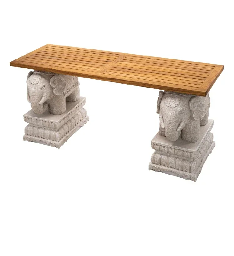 Chinese style courtyard garden layout outdoor tables and chairs, stone piers, teak tea tables balconies outdoor courtyard tables