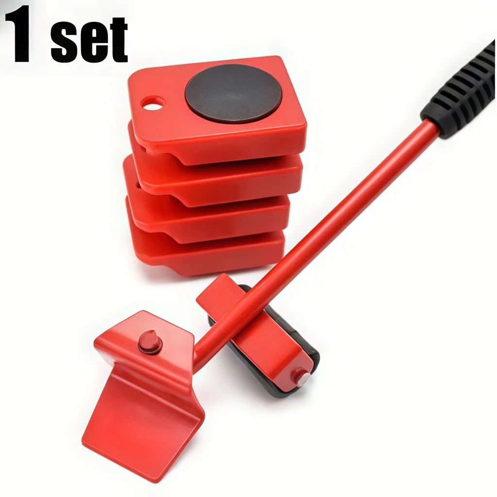 1 set of furniture lifting tool set, furniture moving slider, heavy-duty moving kit, electrical moving tool, furniture pry bar, furniture slider pad