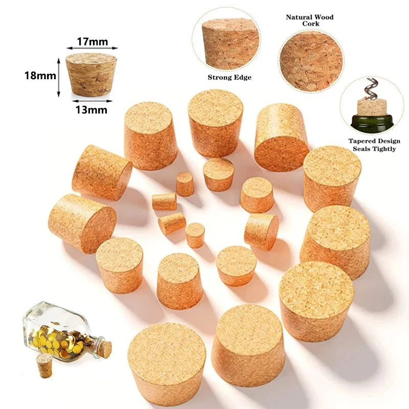 

5~10pcs Cork Stoppers, Bottle Cork Stoppers, Wooden Conical Cork toppers, Suitable for Wishing Bottles, Sealed Jars, Wine Bottle
