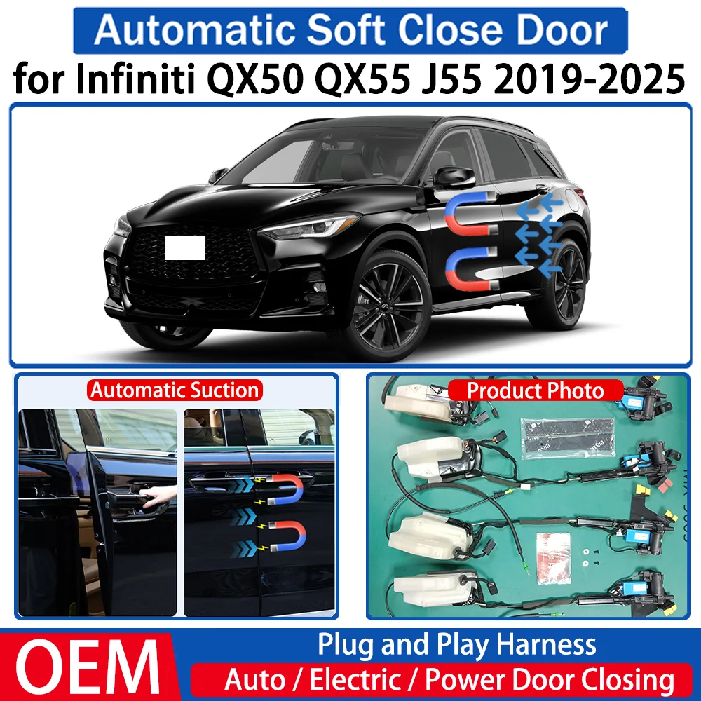 

for Infiniti QX50 QX55 J55 2019-2025 Car OEM Automatic Soft Close Door Electric Suction Kit Auto Power Closing System Plug＆play