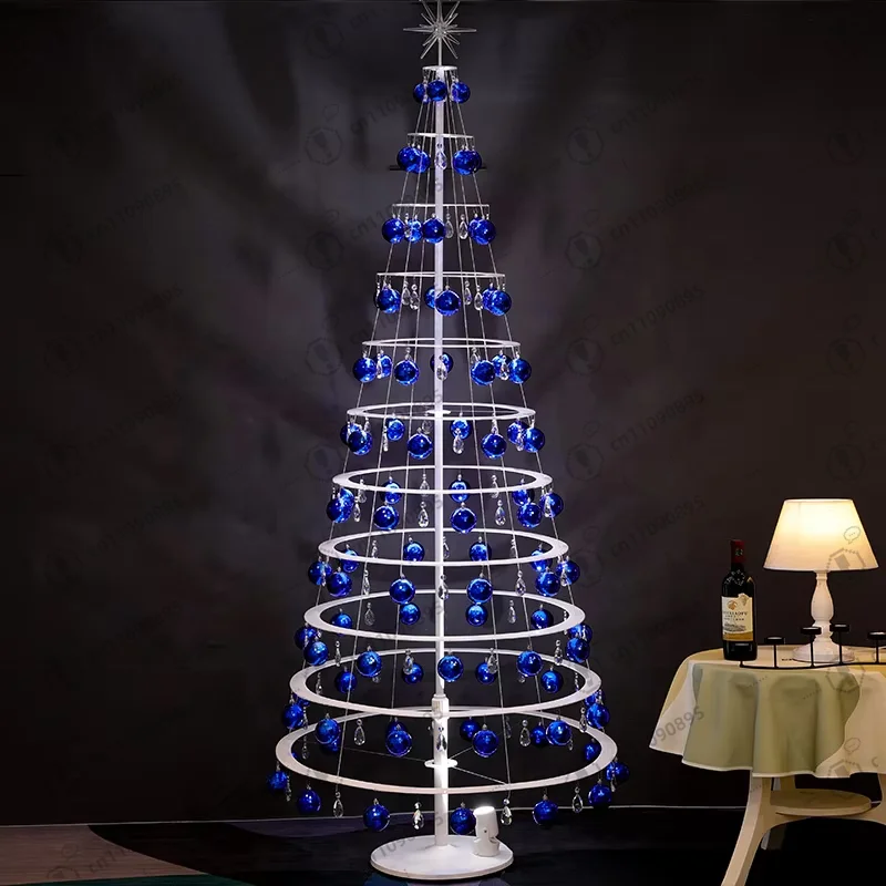 

Wholesale rotating crystal Christmas tree hanging LED crystal tree family office building hotel Christmas holiday decoration