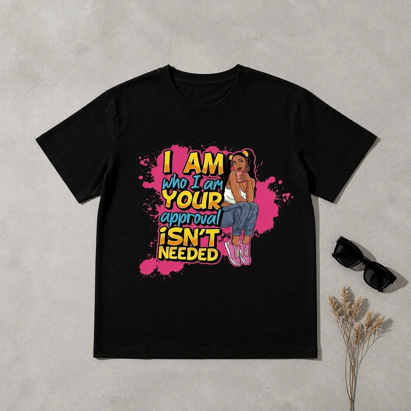 Letter And Portrait Pattern Printing T-Shirt, Short-Sleeved Round Neck Casual Polyester Crew Neck Summer Clothing For Women