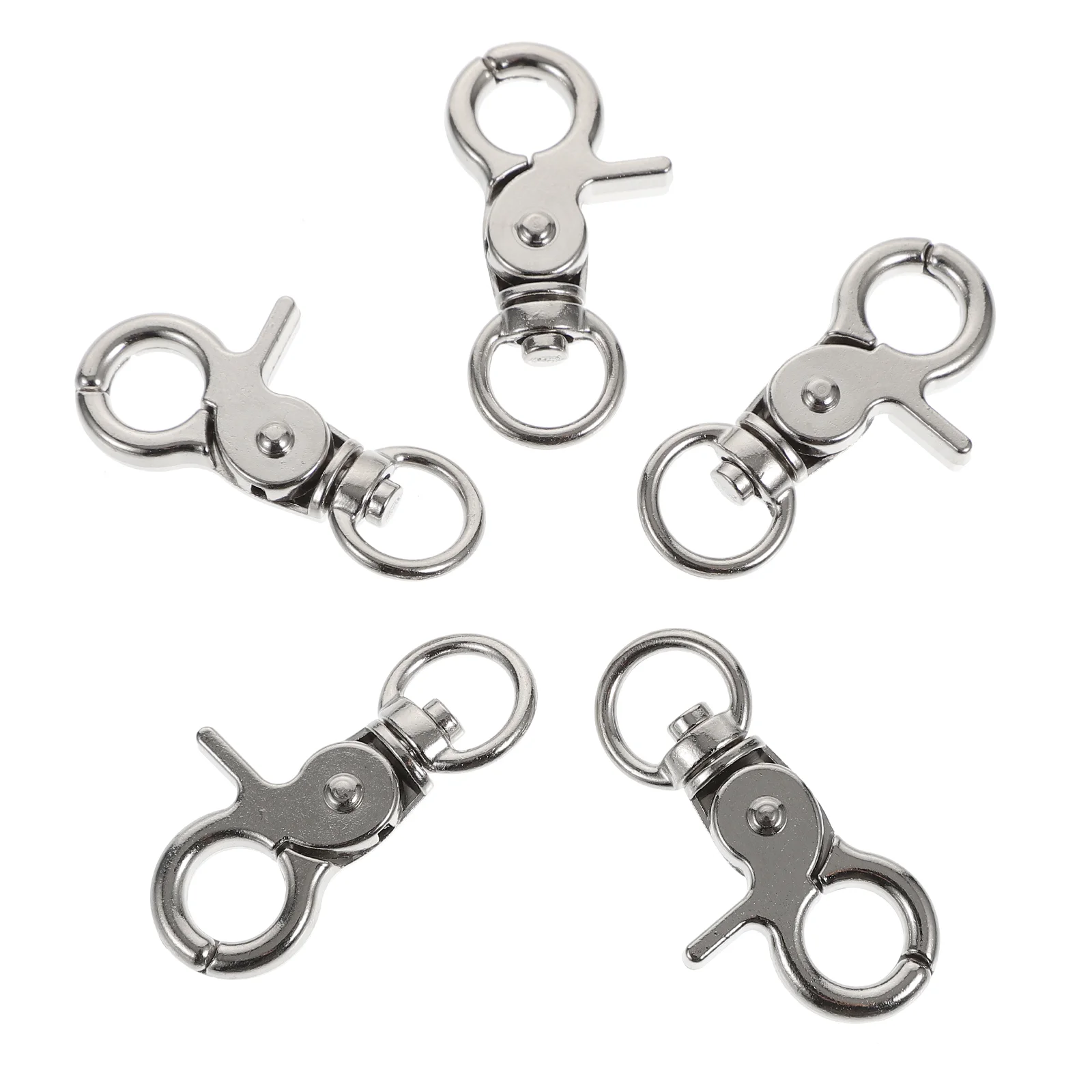 

5 Pcs Birdcage Lock Parrot Safety Buckles Door Locks Hooks Anti-Escape Metal Clips Stainless Steel Key Chain Lobster Clasp