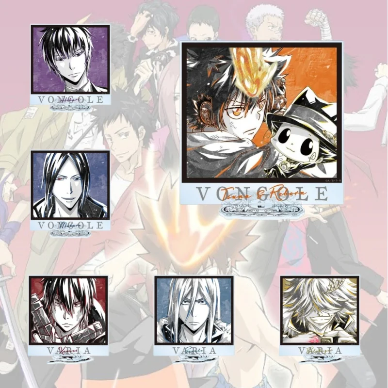Anime Katekyou Hitman Reborn! Acrylic Stand Tsuna/Kyouya Hibari/Hayato Character Keychain Gifts