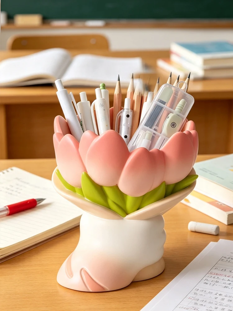 delicate-office-supply-pen-holder-large-capacity-stationery-storage-creative-gift-for-women-teachers-students-desk-organizer
