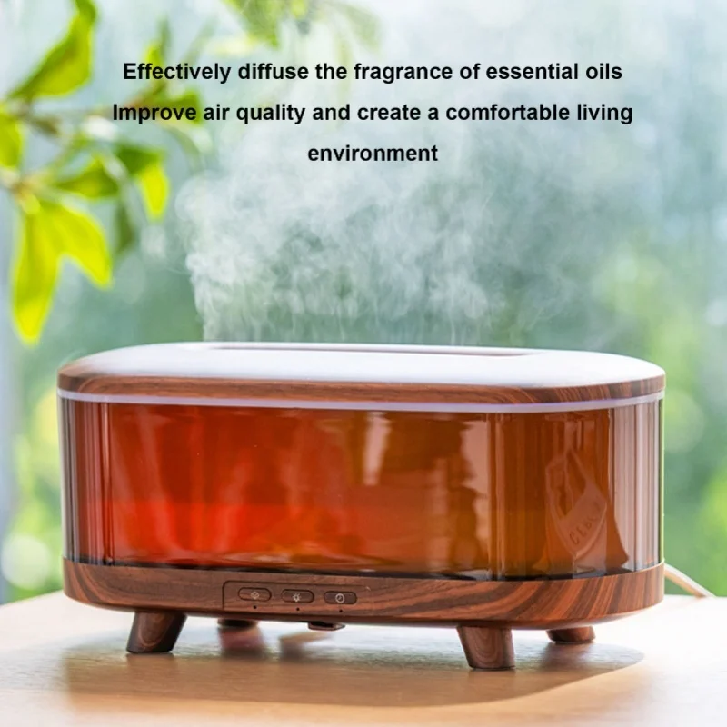 400ML LED Diffuser Essential Oil Aromatherapy Humidifier Timer 2H 4H 8H Remote Control For Home