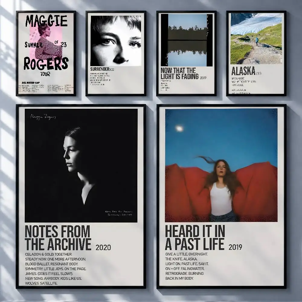 Aesthetic Singer Maggie Rogers Posters Premium Self-Adhesive No Residue Wall Sticker for Home Office Bar Decor