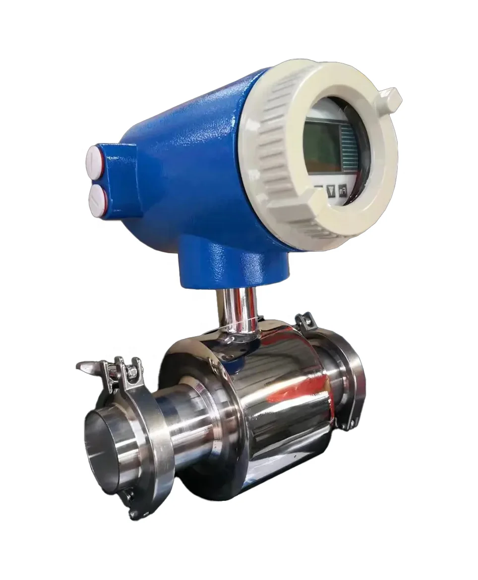 

Пищевой DN50 Расходомер санитарной воды и молока 1,5 дюйма с тройным зажимом DN25 Электромагнитный расходомер