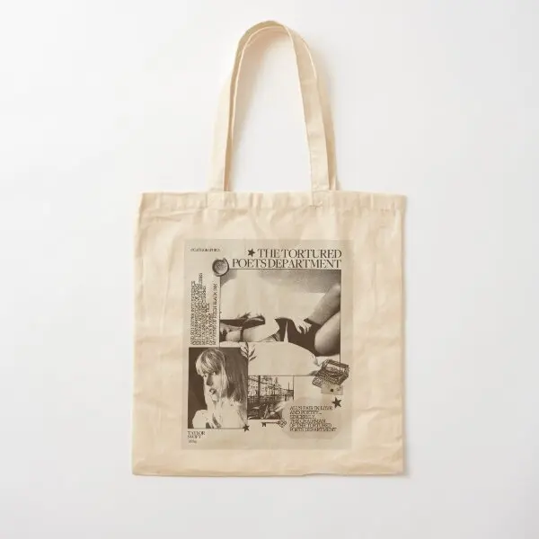 The Tortured Poets Department Cotton  Canvas Bag Handbag Tote Fabric Ladies Designer Reusable Grocery Fashion Travel Casual