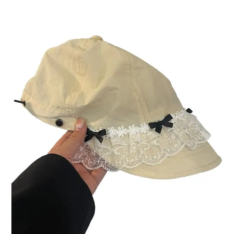 39BB Fischerhut, handgefertigter Eimerhut, Cloche-Stil, Überraschungsgeschenk für Freundin für den Urlaub, französischer Stil