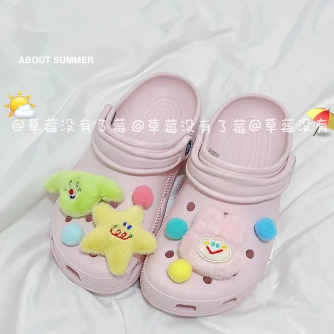 

Plush Rabbit Star Dog Series Charms for Crocs Cute Footwear Decoration DIY Lovely Shoe Accessories Ins Popular Clogs Buckle Gift