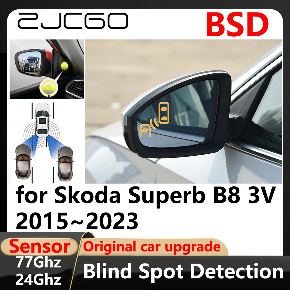 5.000 Blind Spot Detection Lane ubah bantuan parkir mengemudi Warnin untuk Skoda Superb B8 3V 2015 ~ 2023