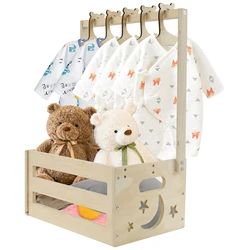 Baby Shower Storage Basket Wood Children Toy Clothing Storage Baskets Laundry Basket Sundries Home Organizer Storage Gift Basket