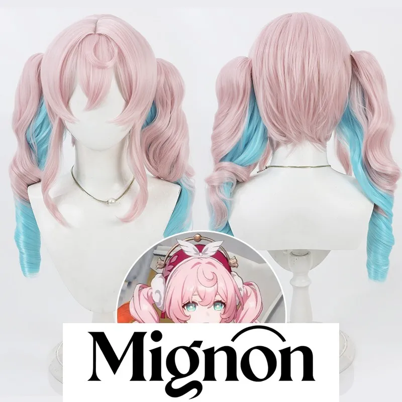 

Honkai: Star Rail Windgentian Косплей Парик, Градиент с двойными хвостами головы