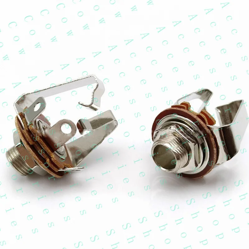 PP+ 5 Pcs 1/4 Inches 6.35mm Mono TS Audio Female Jack Socket Panel Mount Solder
