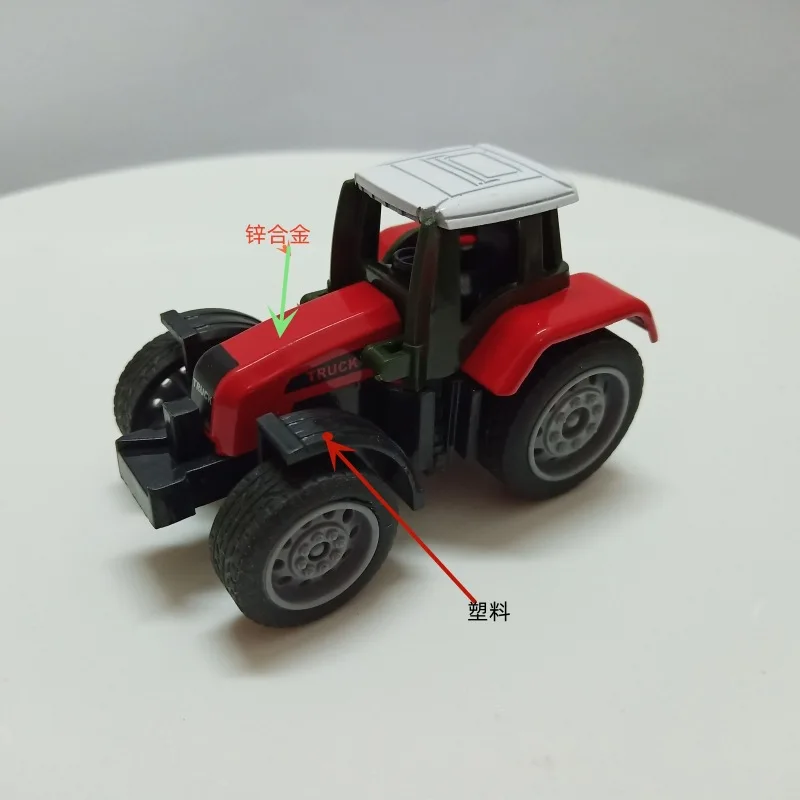 Children\'s Puzzle Toys Alloy Car Model Simulation Mini Farm Car Tractor Skidding Farmer Car Children Boys Birthday Gift Car Toys
