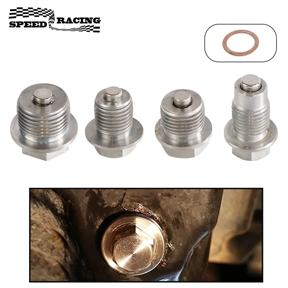 M12x1.25/x1.75 M14x1.5 M16x1.5 M18x1.5 Stainless Steel Magnetic Oil Drain Plug Oil Drain Sump Nuts Car Accessories Metal Bolts