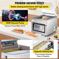 SucceBuy DZ-260C Chamber Vacuum Sealer Kitchen Food Packing Sealing Machine 110V Packaging for Food Saver Home Commercial Using 3