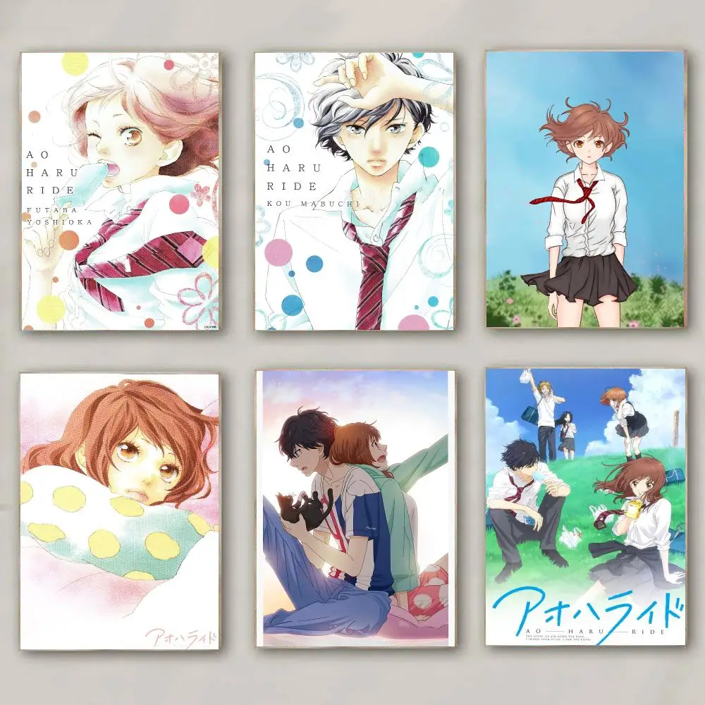 anime B-Blue Spring Ride-E Poster Modern Wall Decal for Living Room Cafe Office Bar and Bedroom