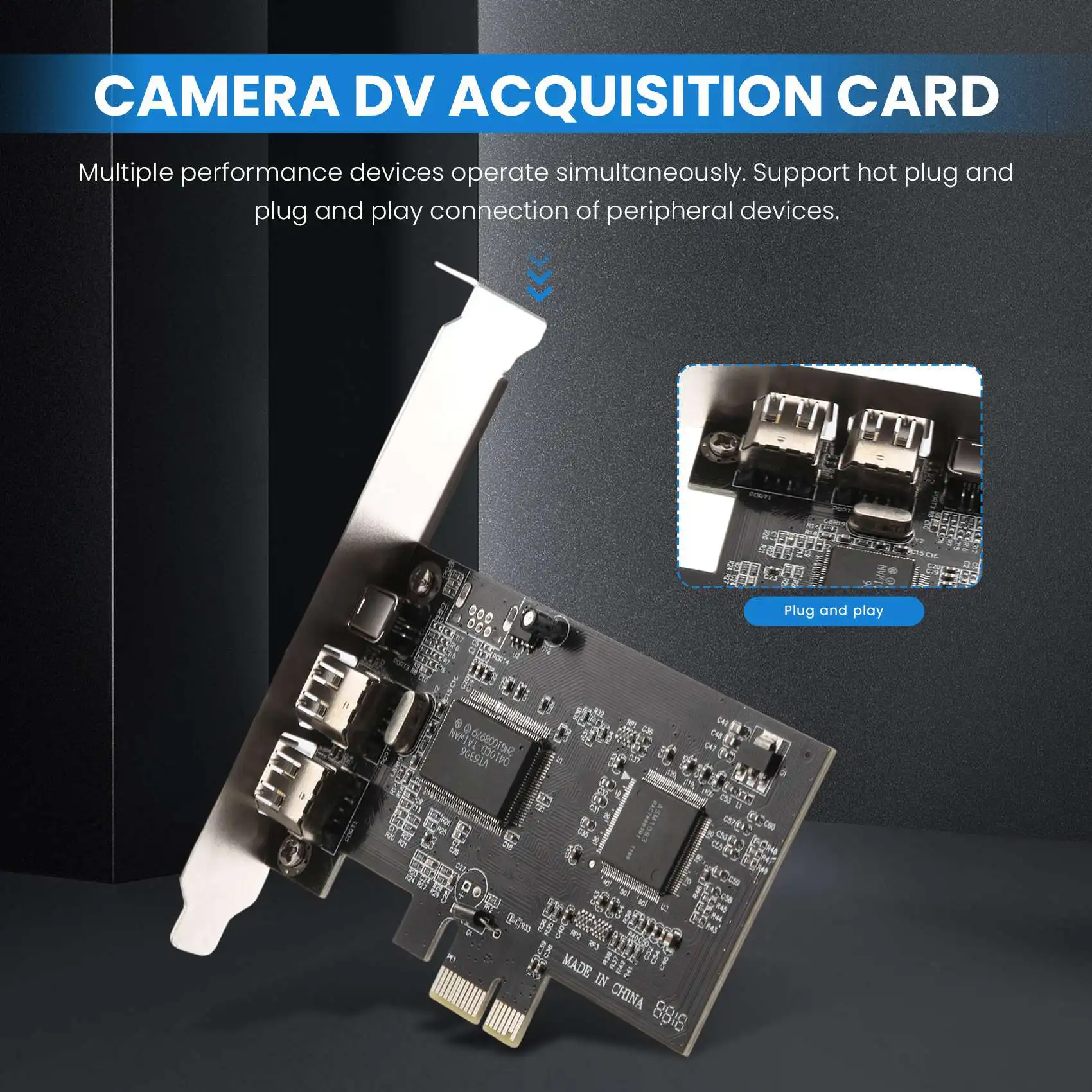 

AEE7-PCI-E PCI Express Firewire Card, плата контроллера IEEE 1394 с кабелем Firewire, для передачи видео, аудио и т. д.