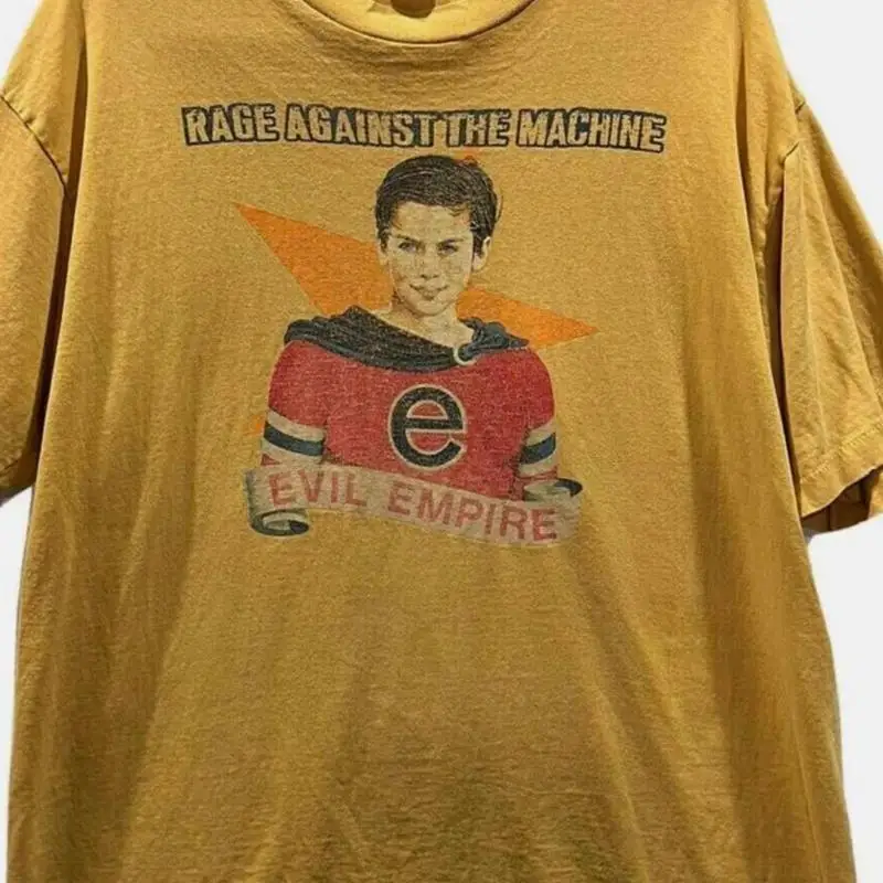 

996 Rage Against The Machine Evil Empire T Shirt Gold S 5Xl Reprint