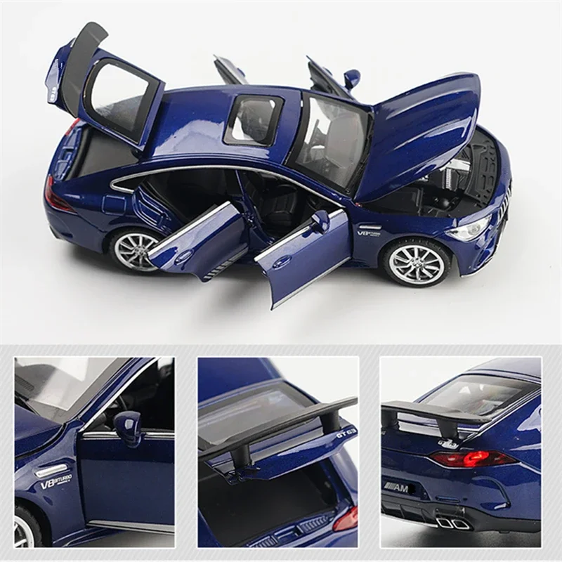 1:32 GT63S Coupe Modello di auto sportiva in lega Fonde sotto pressione e veicoli giocattolo Modello di auto in metallo Simulazione Suono Luce Collezione Giocattolo regalo