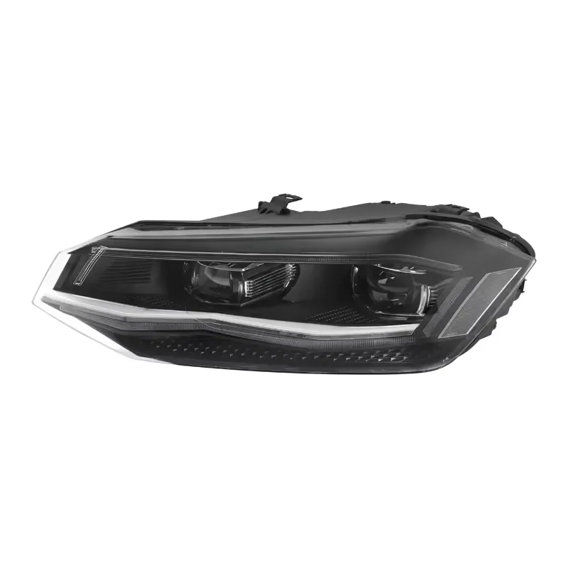 For POLO 2019-2024 LED Headlight 12V 6000K Daytime Running Lights Modified New Flow Water Steering Design