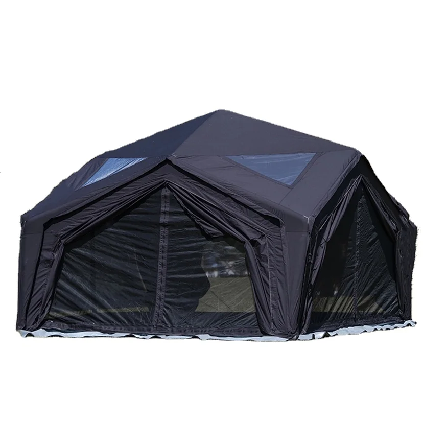 Newest Black Inflatable Large Camping Tent Spider Air Tent With Porch