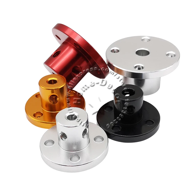 1Pcs 3mm-8mm Rigid Flange Mount Guide Shaft Support Fixed Seat Linear Shaft Support Bracket Aluminum Alloy Flange Coupling