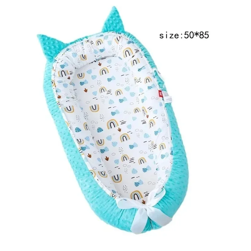 سرير مريح جديد محمول مضاد للدوران لعام 2025 مع شبكة قابلة للتنفس للنوم والسفر الآمن ​