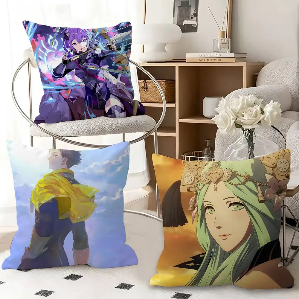 1pc Game Fire E-emblem T-three H-houses Pillow Case Fashion Square Pillowcase Bedroom Sofa Room Ins Decoration Leisure