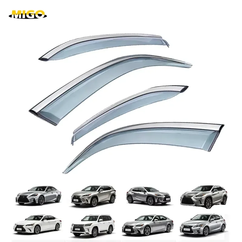 Image of Auto-Fenster-Windabweiser für Lexus IS NX UX RX ES LX570 GS CT200h Multi-Modell Tür-Regenschutz Sonnenschutz