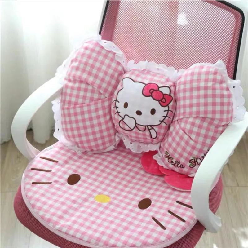 Cute cartoon kawaii new Hello kitty printed children's cushion Disney thickened computer chair office chair cushion wholesale