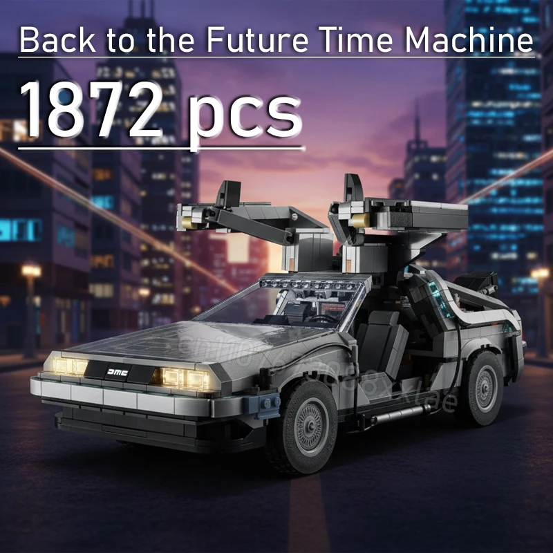 DISPONIBILE 10300 DeLorean Ritorno al Futuro Auto Sportiva DMC-12 del Film, Set di Costruzioni per Bambini, Regalo di Natale