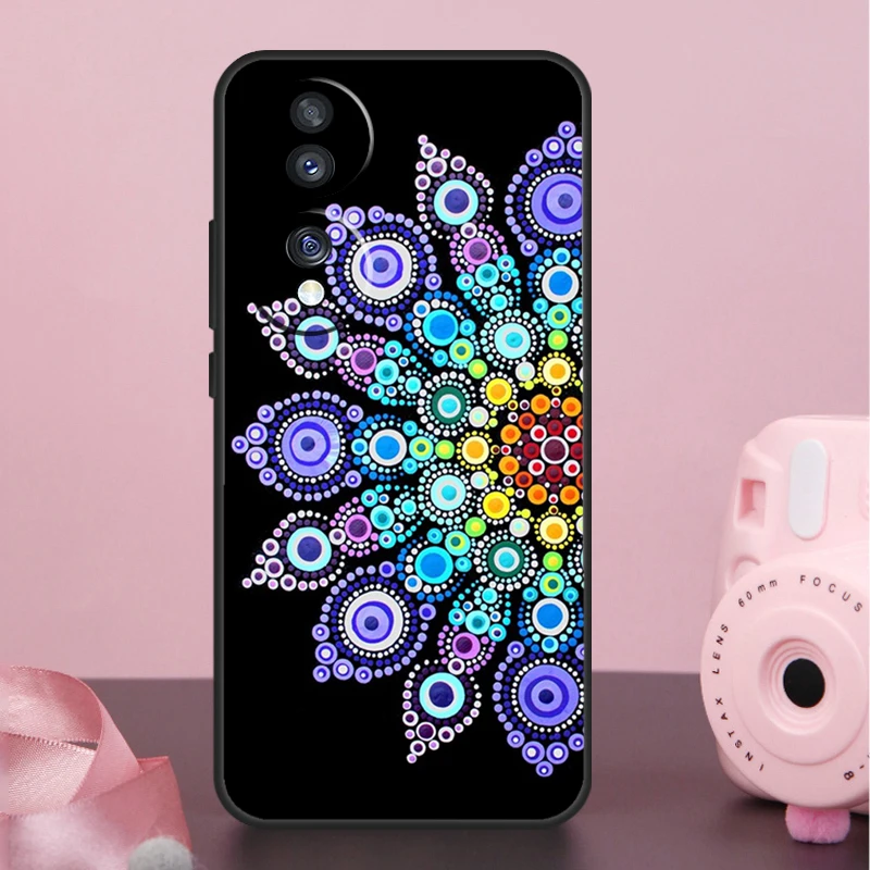 Elegant Mandala Floral Design Case For Honor X8b X9b X6a X7a X8a X9a X6 X7 X8 X9 50 70 90 Magic 5 Lite Magic 6 Pro Cover