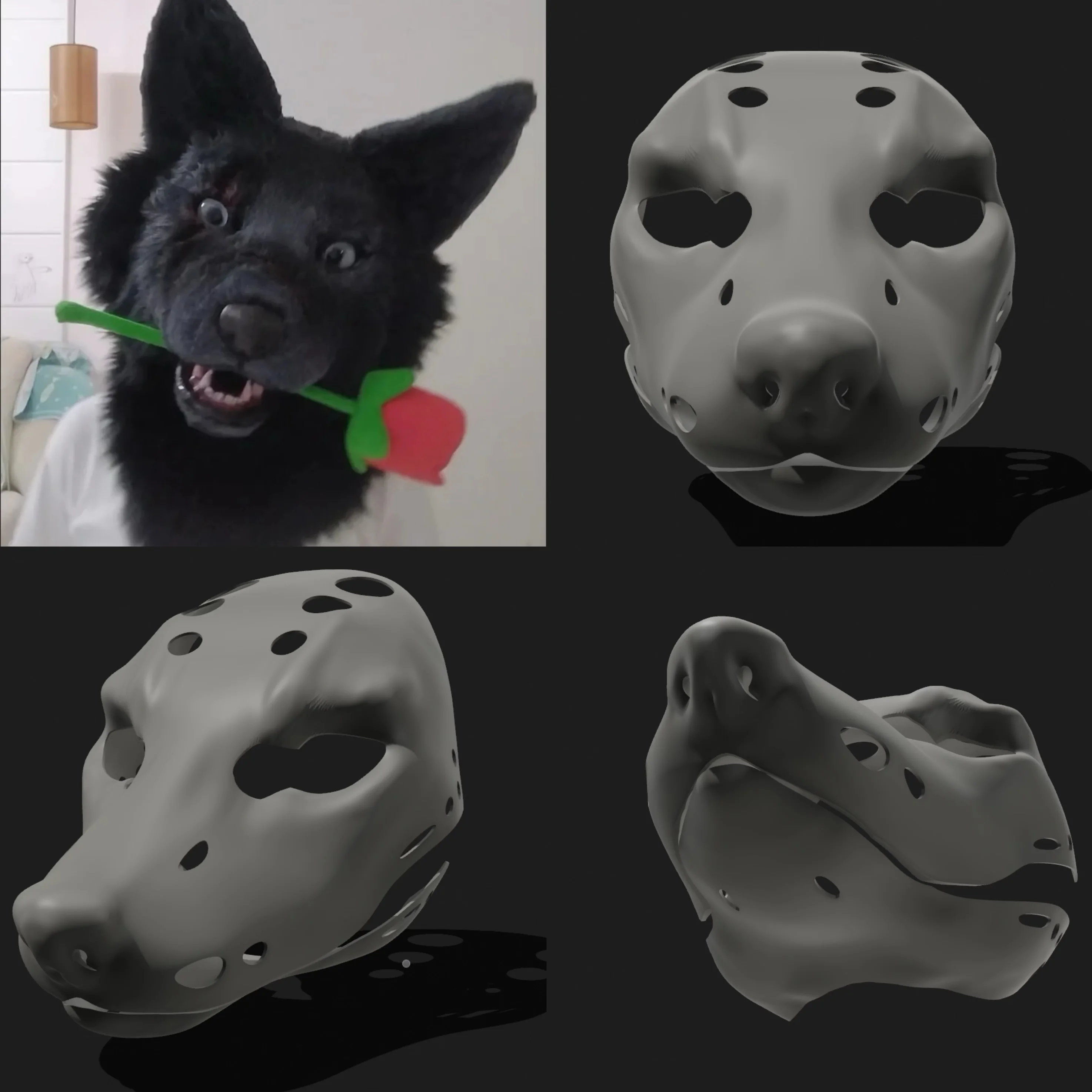 

Kigurumi Basic Mask Realistic Animal Canine Tiger Skull Movable Jaw Animal Skull Animation Accessories Prop Gift Hinge Kemono