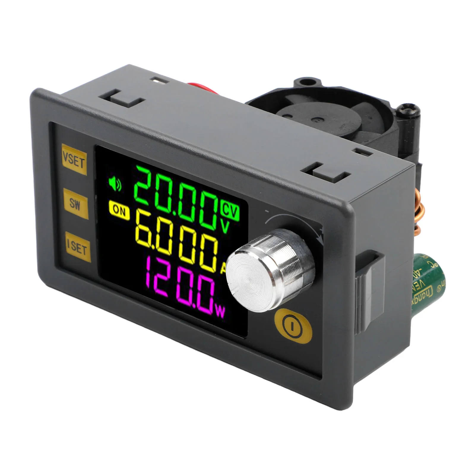 Adjustable Power Supply DC-DC Converter Built-in Buzzer Full-screen LCD Display 0-6A 6-36V Overheat Protection