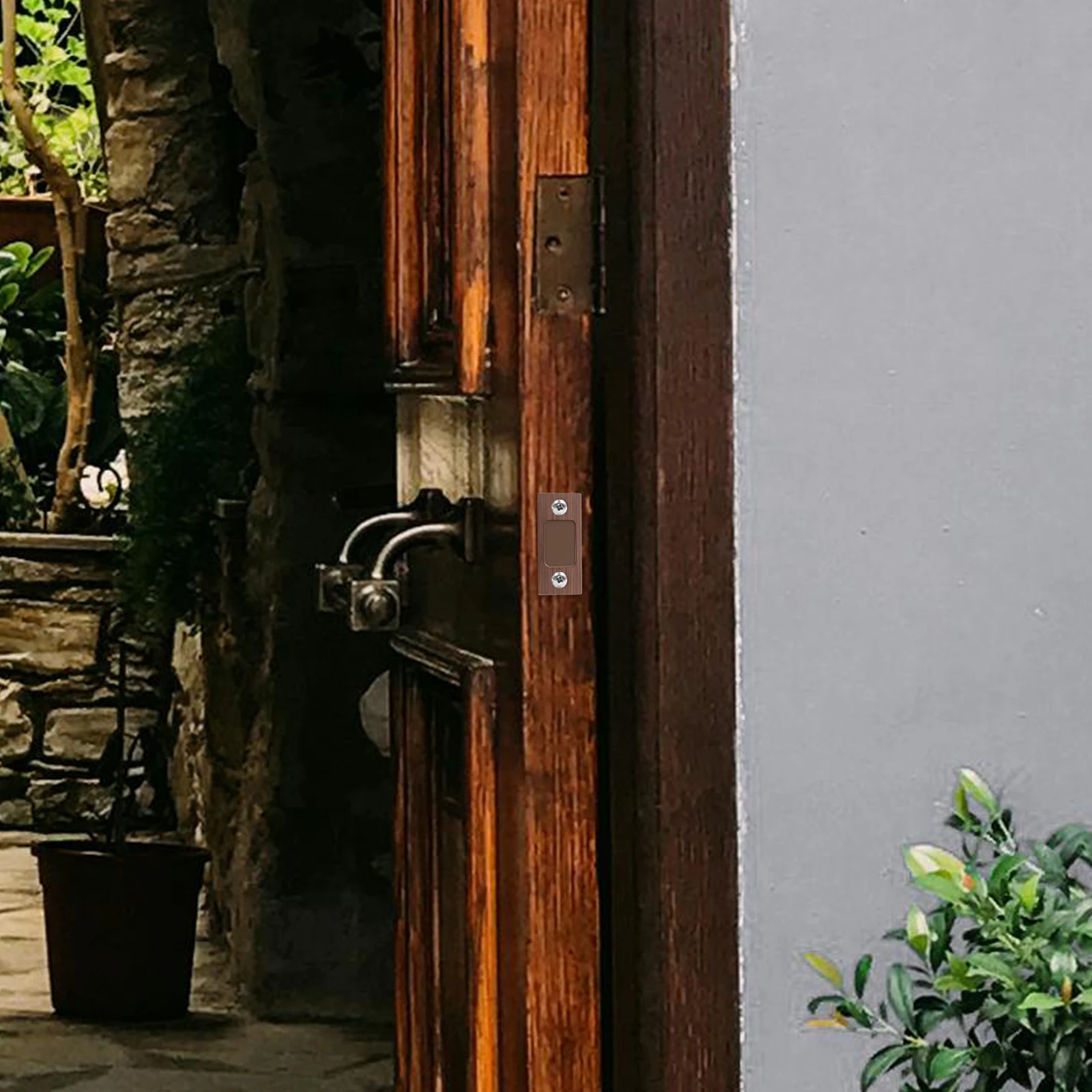 1 Set Metal Repair Strike Front Door Reinforcement Security Strike Plate Durable Stainless Steel Door Latch Plate For Interior