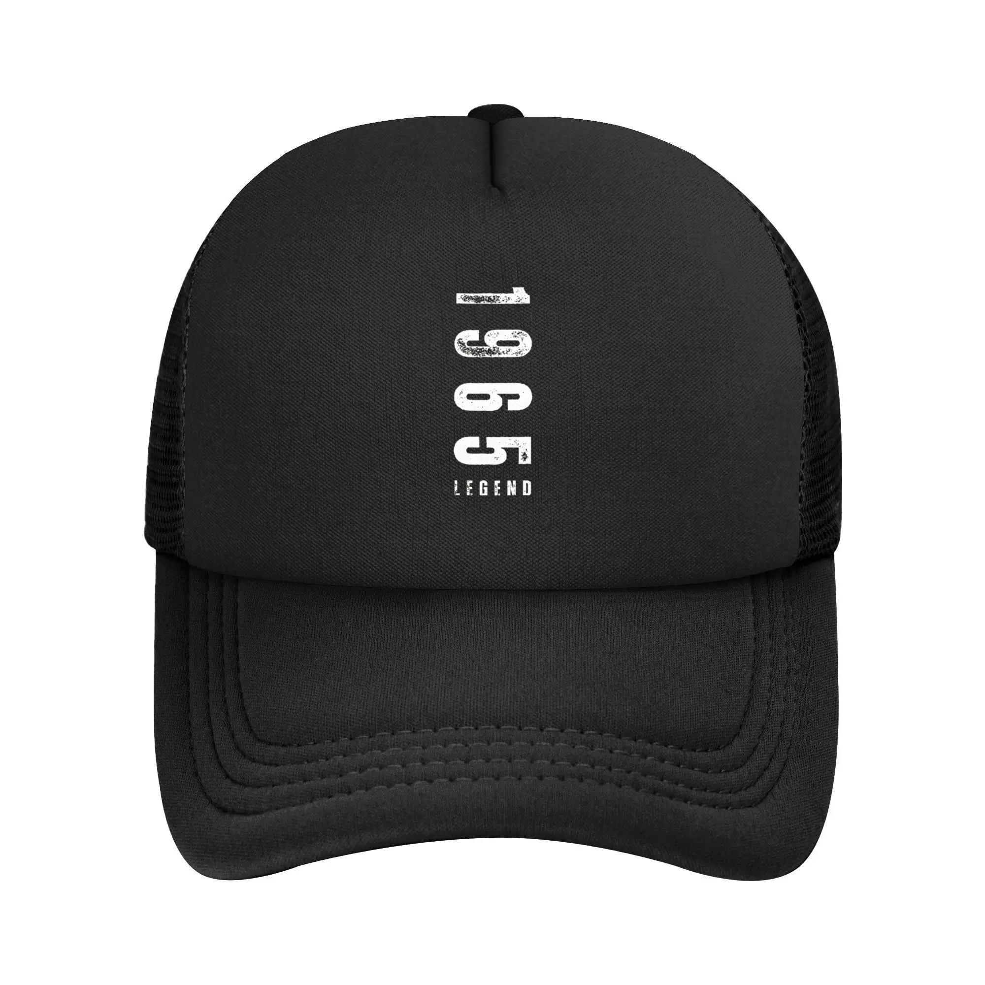 

Vintage 1965 Legend aged 60 year Outfit Foam Mesh Trucker Hat Unisex Breathable Mesh-back Baseball Cap Leisure Adjustbale