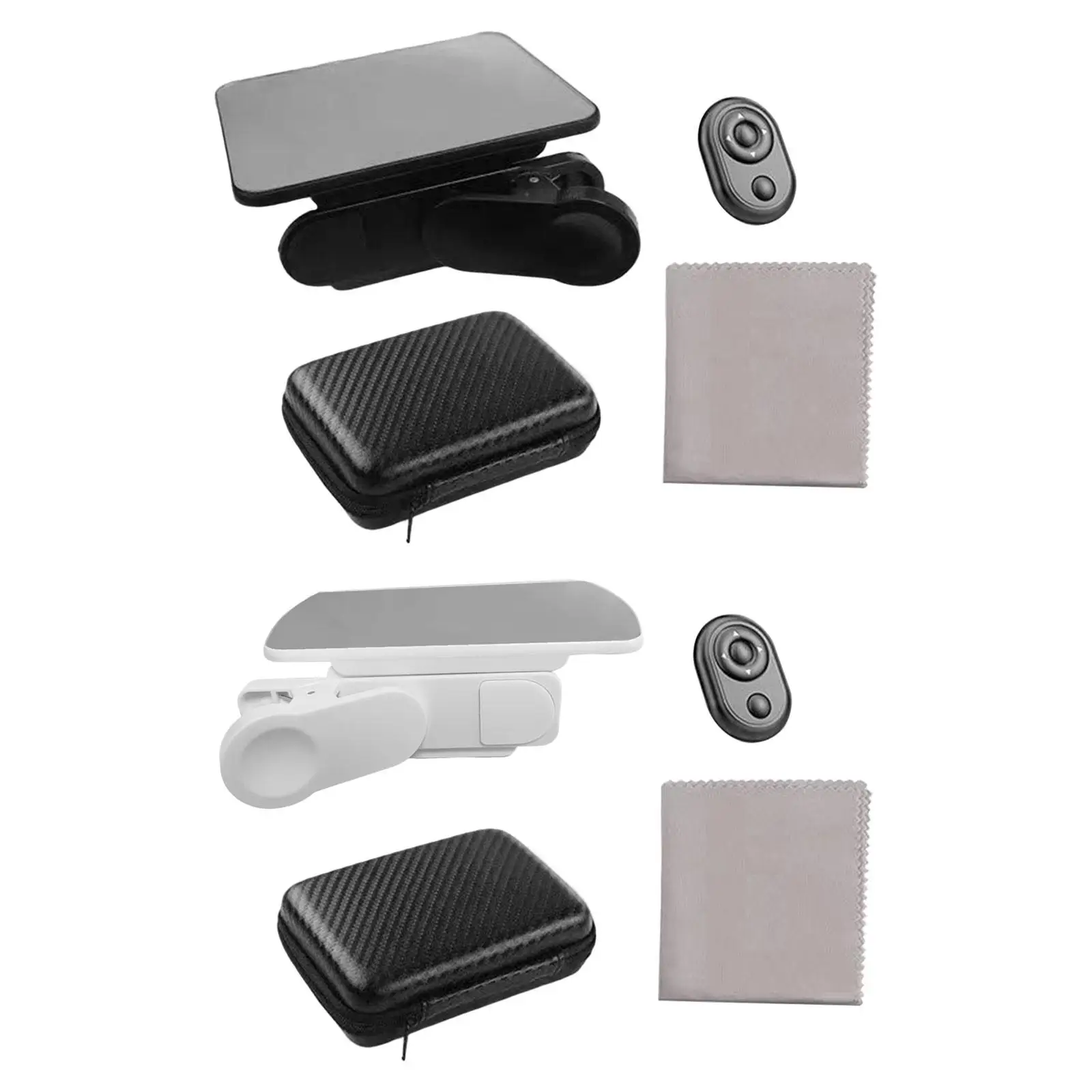 Phone Mirror Reflection Clip with Bluetooth Remote Control Easy to Install