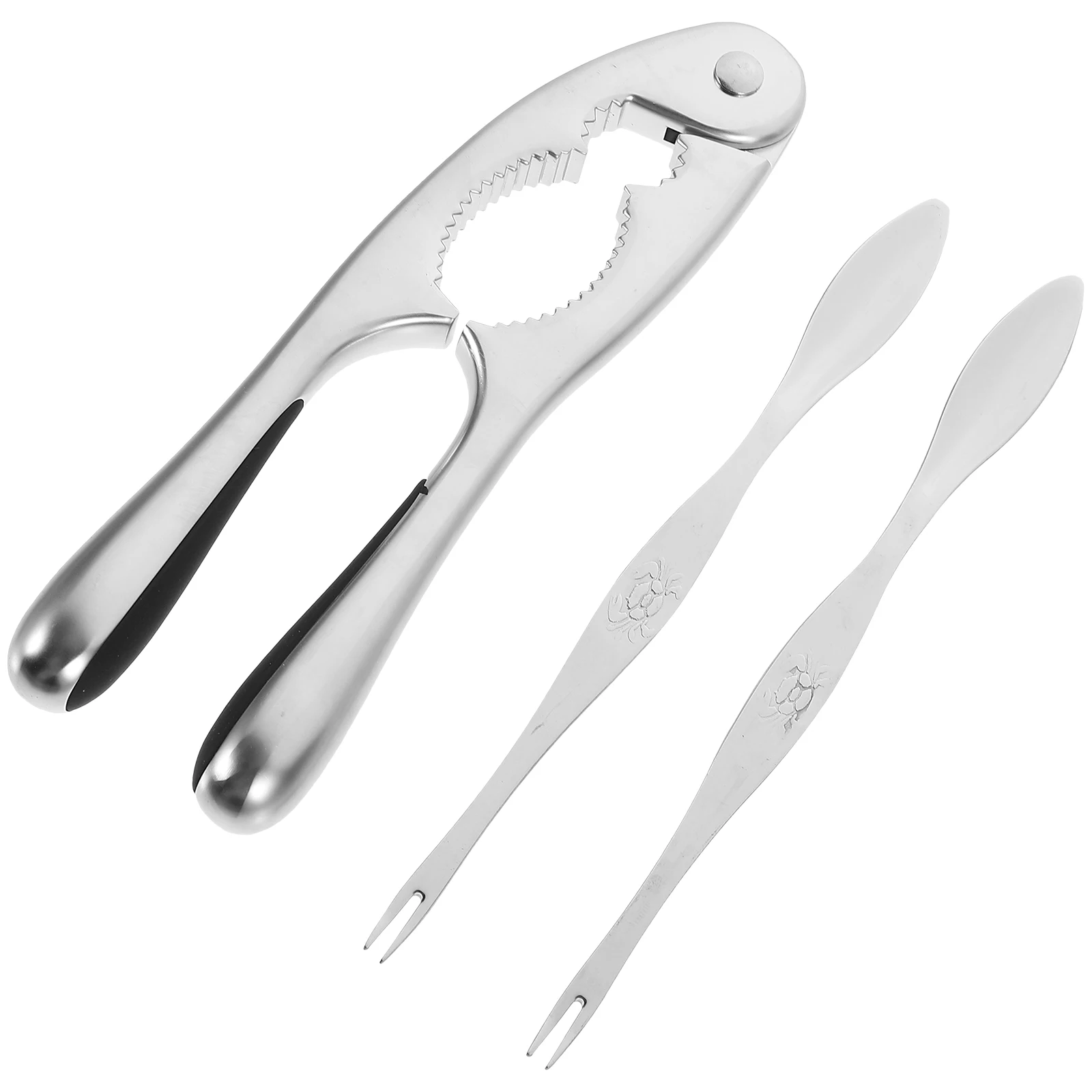 

3pcs Alloy Crab Tool Set Ergonomic Handle Shrimp Peeler Shellfish Tools Seafood Eating Gadget Stainless Steel Crab Fork Lobster